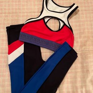 PE Nation Sports Bra + Legging Set, Size M